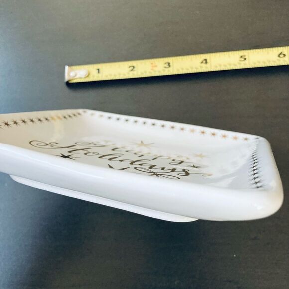 Ceramic “Happy Holidays” Decor Trinket Tray - Picture 3 of 3